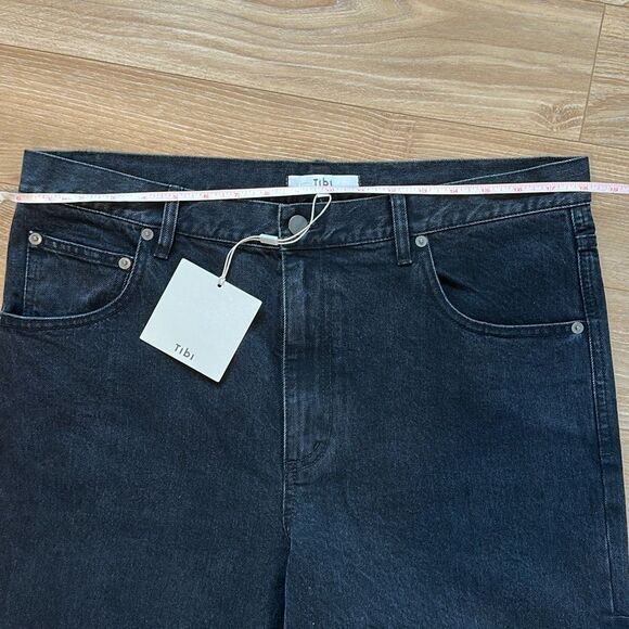 NWT black wide leg jean by Tibi - Picture 7 of 9